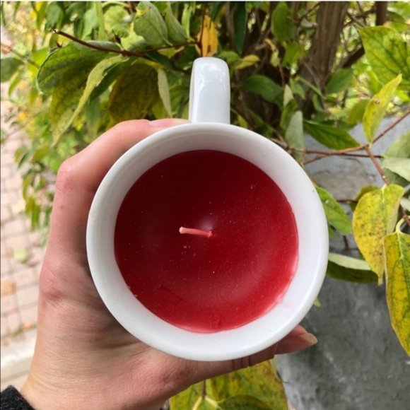 Vintage 90s Christmas holiday mug candle bear Santa - Picture 8 of 10